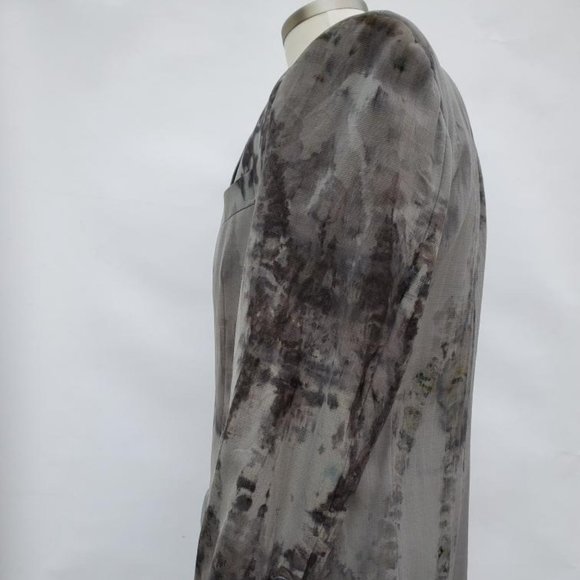 FENDI virgin wool gray grey black blue purple blazer jacket tie dyed unisex M L - Picture 8 of 8